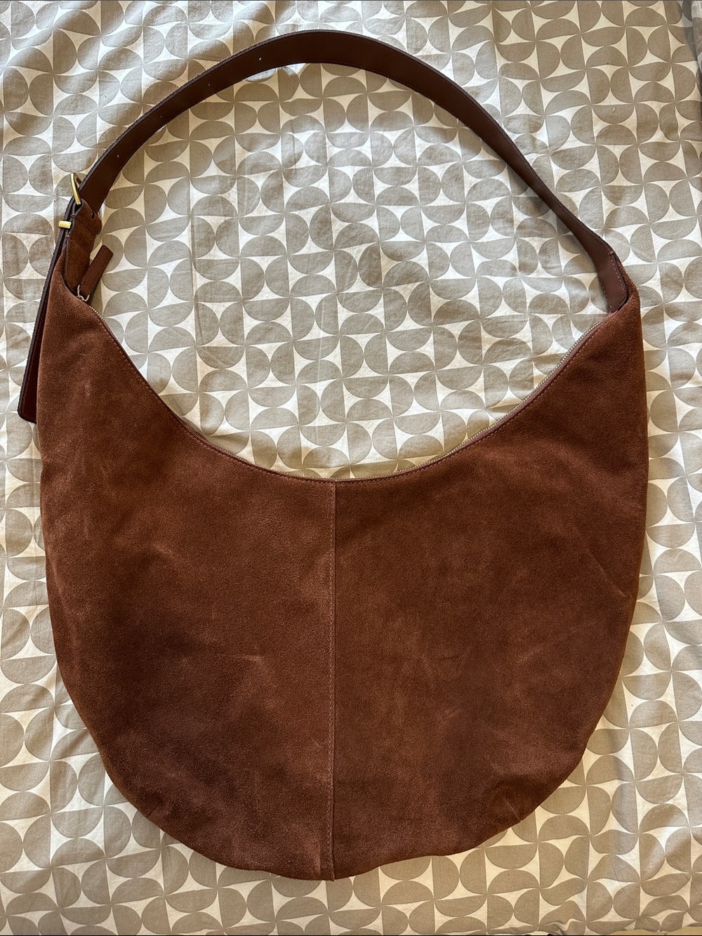 Madewell Slouch Suede Hobo Shoulder Bag Soft Mahogany